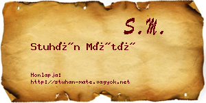 Stuhán Máté névjegykártya